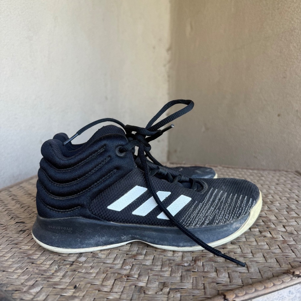 Adidas Pro Next 2019 Basketball Shoes Kids 3 Black White Cloudfoam AH2661 High